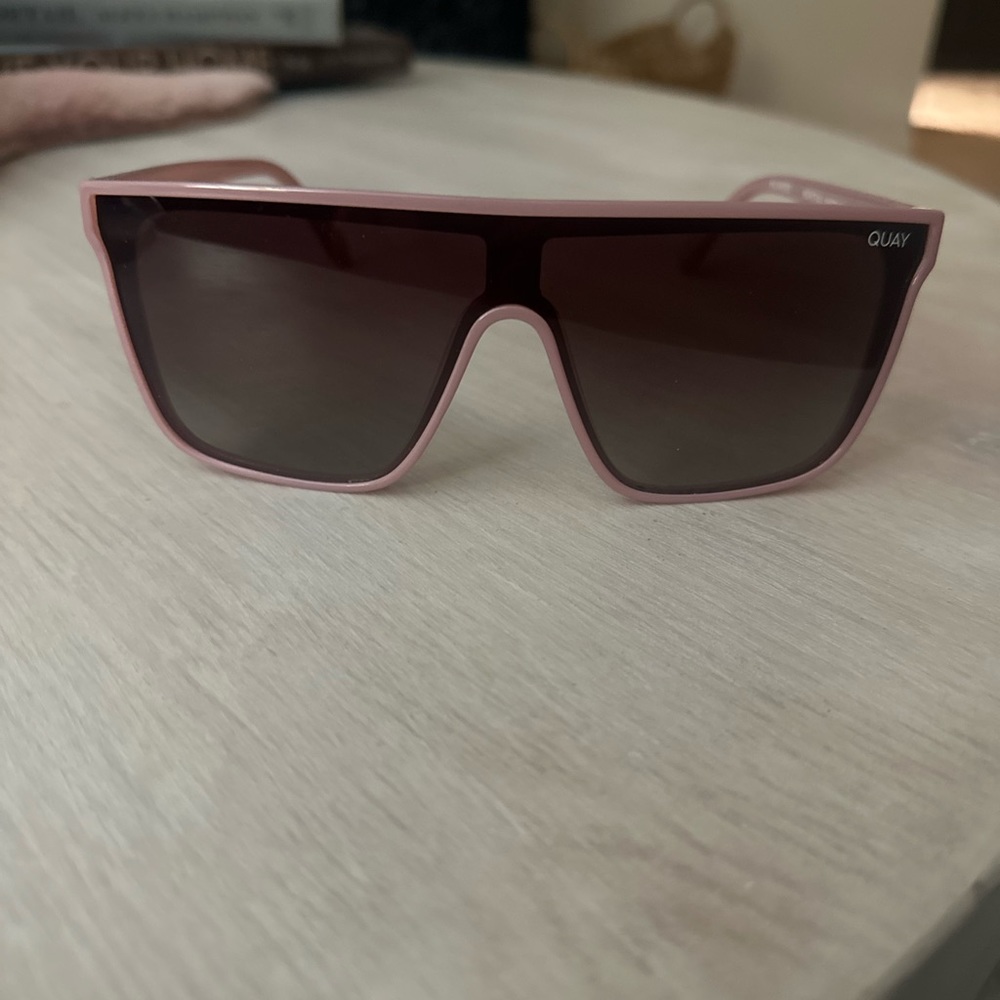 Quay Pink Framed “Nightfall” Polarized Sunglasses